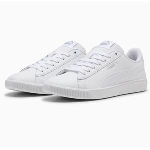 PUMA Size 8 Vikky v3‎ Women's White Leather Sneakers Shoes